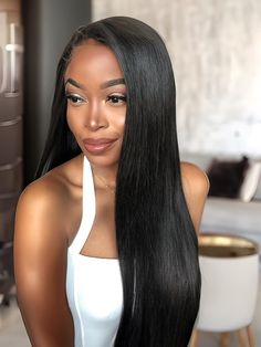 UNice Virgin 3Pcs Brazilian Hair Straight Bundles With Closure Straight Waves Hair, Virgin Brazilian Straight Hair, Unice Hair, Luxury Hair Extensions, Straight Bundles, Straight Hair Bundles, Brazilian Straight Hair, Bundles With Closure, Deep Wave Hairstyles