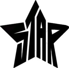 the star logo is shown in black and white