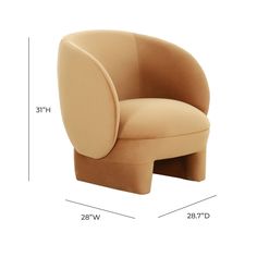 an image of a chair with measurements for the seat and armrests on it