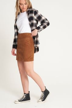 Uk Festival, Curated Outfit, Suede Biker, Suede Mini Skirt, Suede Skirt, Style Mistakes, Newest Trends