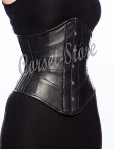 Trendy Fashion Under Bust Waist Training Heavy Duty Steel Boned Genuine Leather Corset C7-L, Intimates & Sleep Waist Shaper Corset, Black Leather Corset, Under Bust Corset, Corset Outfit, Waist Corset, Leather Bustier, Waist Cincher Corset, Steel Boned Corsets, Lace Tights