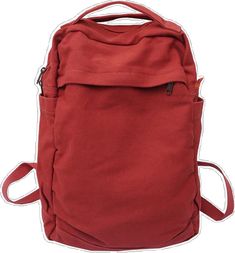 Casual Cotton Student Backpack, Large Capacity Casual Backpack For Students, Casual Large Capacity Backpack For School, Casual Large Capacity Backpack For Back To School, Casual Solid Color School Backpack, Casual Student Softback Backpack, Casual Solid Backpack For Students, Casual Student Backpack With Softback, Casual Red Backpack Large Capacity