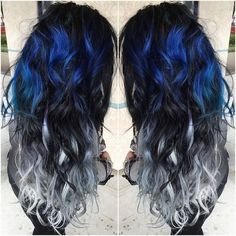 Hair Color Blue, Dream Hair, Grunge Hair, Crazy Hair