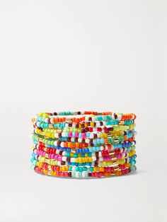 Shop ROXANNE ASSOULIN New Patchwork set of 12 beaded bracelets, Explore the latest ROXANNE ASSOULIN women's collection today on NET A PORTER Multicolor Stackable Jewelry For The Beach, Multicolor Stackable Beach Jewelry, Multicolor Stackable Beaded Bracelets For Beach, Multicolor Stackable Beaded Bracelets, Multicolor Stackable Beaded Bracelets For Friendship, Multicolor Tiny Beads Bangle, Multicolor Stackable Friendship Bracelets With Round Beads, Multicolor Spacer Beads Wrap Bracelet, Multicolor Spacer Beads Wrap Bangle Bracelet