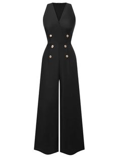 Types Of Jumpsuits, Retro Stage, Women Jumpsuit, Solid Jumpsuit, Watch Trends, Body Measurement, Standard Dress, Vintage Elegance, Dress Pant