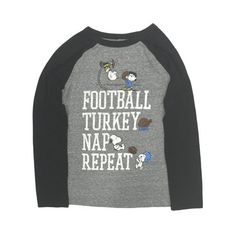 He will love wearing this cute long sleeved gray Peanuts Thanksgiving t-shirt!! Boys sizes 60% cotton, 40% polyester Made in China Size: 7.  Gender: male.  Age Group: kids. Gray Text Print T-shirt For Winter, Gray Letter Print T-shirt For Winter, Game Day Graphic Tee With Long Sleeves, Gray Long Sleeve Pre-shrunk T-shirt, Heather Grey Long Sleeve Graphic T-shirt, Heather Grey Long Sleeve T-shirt With Letter Print, Tri-blend Long Sleeve Tops With Letter Print, Gray Long Sleeve T-shirt With Text Print, Long Sleeve Gray T-shirt With Text Print