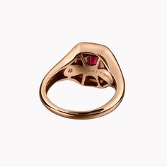 This Shay pinky ring features 18K gold enveloping a baguette cut ruby. Beautiful, seamless gold seems to melt perfectly around your finger. The classic combination of ruby red and polished gold makes a beautiful addition to any stack. Luxury Pink Gold Ruby Ring, Elegant Ruby Ring With Baguette Diamonds For Formal Events, Elegant Ruby Ring With Baguette Diamonds For Formal Occasions, Luxury Rose Gold Ruby Ring, Elegant Yellow Gold Ruby Ring With Baguette Diamonds, Elegant Ruby Ring With Baguette Diamonds In Yellow Gold, Luxury Baguette-cut Ruby Ring In Yellow Gold, Luxury Red Ruby Ring Baguette Cut, Luxury Ruby Ring Baguette Cut Gift