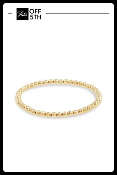 Exclusively At Saks Off Fifth. This Chic Beaded Bracelet Is Crafted From Polished 14k Yellow Gold. 14k Yellow Gold Elastic Band Slip-On Imported Size Diameter, About 0.16" Length, About 7" Click Here For A Guide To Jewelry & Watches. Center Core - Jewelry Trunk > Saks Off 5th. Saks Fifth Avenue. 14k Gold Beaded Bracelets With Gold Beads, 14k Yellow Gold Bracelet With Polished Beads, Yellow Gold Stretch Bracelet With Polished Beads, 14k Gold Yellow Rondelle Beaded Bracelets, Yellow Gold Stackable Beaded Bracelets, Yellow Gold Beaded Bracelets With Polished Beads, Classic Yellow Gold Jewelry With Spacer Beads, Classic 14k Yellow Gold Beaded Bracelets, Stackable Yellow Gold Bracelets With Round Beads