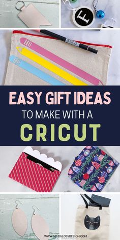 the instructions to make an easy gift bag with a cricut