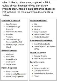 two different types of financial statements are shown in the text above it, and below them is