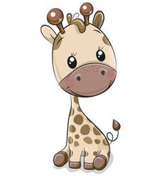 a giraffe holding a heart shaped balloon with the words for u