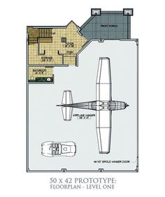 an airplane is shown in the floor plan