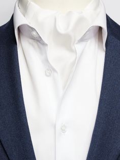 Men’s cravats – single pointed plain ascot in 100% silk.
Things are often today more casual, and an ascot tie is a great way to not look sloppy but elegant. In terms of patterns and strong colors, you can go bold because it’s a more casual accessory and of course, you always want to try to match the ascot with your outfit. So, an ascot should match the rest of your outfit in terms of its color and style, but it does not need to be the exact same color as the rest of the ensemble. If you wear a s Classic Business Pocket Square, Classic Fitted White Neckwear, Classic White Neckwear For Business, Classic White Neckwear For Black Tie, Classic White Neckwear For Black Tie Events, Classic Workwear Ties With Pocket Square, Classic Ties For Workwear, Classic Semi-formal Necktie, Classic Semi-formal Tie With Pocket Square