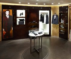 the inside of a men's clothing store