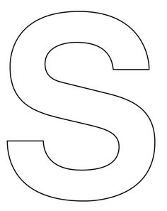 the letter s is shown in black and white