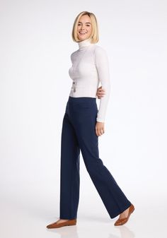 Ultimate Merino Wool Comfort: Made from 85% Merino wool, these navy merino wool pants offer soft, warm, and moisture-wicking comfort that lasts all day. Flattering Wide-Leg Fit: The wide-leg silhouette adds a stylish, modern touch, perfect for dressing up or down in navy. No-Dig Comfort Waistband: The high-rise, wide elastic waistband stays in place all day, offering comfort without pinching. High-Waisted for Added Warmth: Provides extra warmth and coverage, making these pants ideal for chilly w Sweat Joggers, Polo Long Sleeve, Jogger Shorts, Wool Pants, Neck Gaiter, Pajama Top, Long Sleeve Tunic, Tank Top Cami, Long Sleeve Hoodie