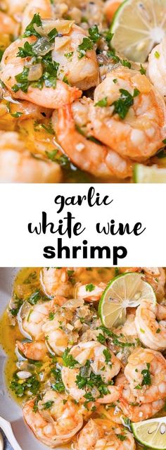 grilled shrimp with white wine and cilantro sauce