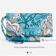 Brand New Vera Bradley Rfid Smartphone Wristlet. Blue Clutch Wristlet For Travel, Blue Wristlet For Travel, Adjustable Blue Rectangular Wristlet, Trendy Blue Everyday Wristlet, Trendy Blue Wristlet For Everyday Use, Blue Rectangular Casual Wristlet, Blue Trendy Wristlet, Casual Blue Rectangular Wristlet, Trendy Blue Wristlet