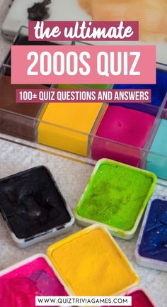 the ultimate guide to choosing and using different colors for your art project with text overlay that reads, the ultimate 2000's quiz