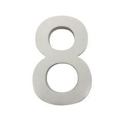 the number 8 is shown in white on a white background