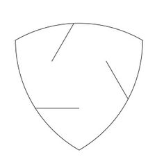 a line drawing of a shield