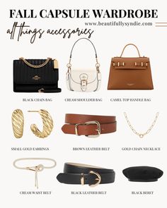 Capsule Wardrobe Handbags, Capsule Wardrobe Purses, Handbag Capsule, Bag Capsule Wardrobe, Elegant Ootd, Chic Capsule Wardrobe, Gorgeous Animals, Capsule Wardrobe Pieces, Capsule Closet