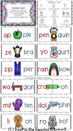 an image of printable worksheets for beginning and ending sounds with pictures on them