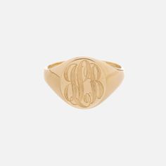 The Jumbo Signet Ring is your go-to for making a statement. We highly recommend this gorgeous, personal piece with a custom script with an optional pavé border. Material: 14k Yellow Gold, Pave Diamonds Face Measures: 12mm H x 10mm W Ring Shank Measures: 2mm Number of Stones: 22 to 30 (depending on the letter) Stones Measure: 1mm Carat Total Weight: 0.18 to 0.22ctw Handmade in California, USA Notes: The ring can hold up to two letters. If you choose the pavé version, it will hold only one letter. Diamond Face, Ring Shank, Pave Ring, Pendant Rings, California Usa, Silver Pearls, Signet Ring, Bracelet Gift, Ring Bracelet