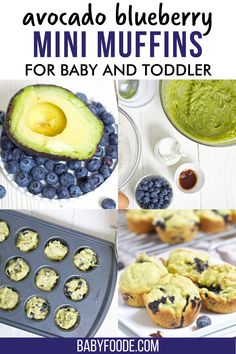 blueberry and avocado muffins for baby and toddler to make