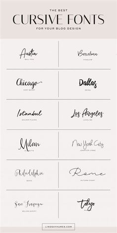 the best cursive font styles