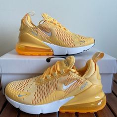 Brand New Nike Air Max 270 Size Women 6.5 Color: Topaz Gold Style Code : Ah6789-701 This Color Is Sold Out Online! ******* Please Take A Close Look Of All Pics And Video, You Will Get The Exact Pair Of Shoes Displayed In Pics. All Sales Are Final And I Don’t Accept Return! Thank You! Nike Air Max 270 Women, Air Max 270 Women, Nike Free Run 2, Nike Waffle, Air Max Women, Casual Sneakers Women, Cute Nikes, Pink Nikes, New Nike Air