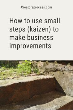 steps with the words how to use small steps kazen to make business improvements