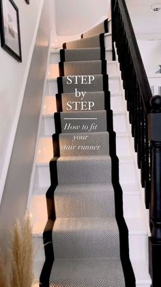 stairs with the words step by step on them