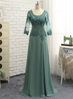 Bodice Applique, Lace Beading, Floor Length Prom Dresses, Groom Dresses, Mothers Dresses, Chiffon Long Sleeve, Chiffon Prom Dress, Linnet, Chiffon Skirt