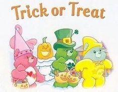 there are many teddy bears dressed up for trick or treat on the front cover of this children's book