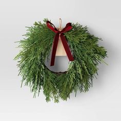 Christmas Draping Cedar Mini Wreath - Room Essentials™ Wreath Above Bed, Metal Christmas Wreath, Mini Wreath, Target Holiday, Holiday Greenery, Artificial Garland, Wreath Hanger, Mini Wreaths, Artificial Wreath