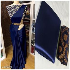 The description Satin Sarees, Women Saree, Woven Design, Satin Blouse