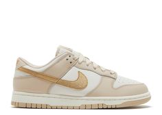 Wmns Dunk Low 'Gold Swoosh' - Nike - DX5930 001 - phantom/metallic gold/sanddrift/sail | Flight Club Nike Dunks Low, Wmns Dunk Low, Summer Collection Men, Dunks Low, Jordan Yeezy, Flight Club, Nike Gold, Xmas List, Nylon Pants