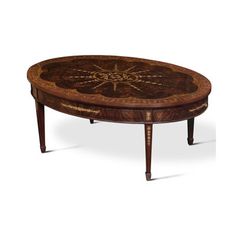 a table with an intricate design on the top