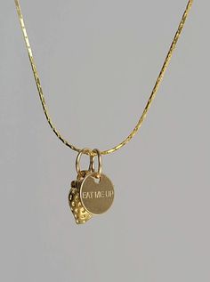 STRAWBERRY NECKLACE - happytobehere Strawberry Necklace, Eat Me, Sterling Silver Chain, 14kt Gold, Gold Plating, Sterling Silver Chains, Silver Chain, Gold Filled, Gold Jewelry