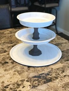 three plates stacked on top of each other