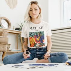 🎨 Elevate Your Wardrobe with Artistic Elegance! 🌟 Introducing our Matisse-inspired t-shirt collection, where the timeless genius of Henri Matisse meets modern fashion. If you appreciate the masterpieces of this iconic artist, our shirts are designed just for you. 🖌️👚 🌿 Artistry Meets Wearability 🌿 Our Matisse t-shirts are not merely clothing; they are wearable art. Each design has been carefully curated to encapsulate the essence of Matisse's work. From vibrant abstracts to organic shapes Artsy Short Sleeve T-shirt With Artwork, Relaxed Fit T-shirt With Custom Artwork For Artistic Expression, Artistic Graphic T-shirt, Artsy Summer T-shirt, Artistic Tops With Artwork For Summer, Artsy Artwork T-shirt For Summer, Artsy Summer T-shirt With Artwork, Artistic T-shirt With Custom Artwork, Relaxed Fit, Graphic Tee With Artwork For Summer