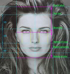 a woman's face is shown with the grids in front of her to make it look like she has long hair