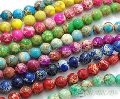 multicolored marble beads with speckled designs