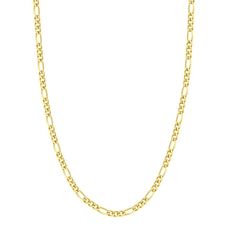 14K Yellow Gold Male and Female 20" 4.75mm Concave Figaro Chain Necklace with 120 Gauge and Lobster Lock. A modern classic thats as sturdy as it is bold, this 14K Gold Male and Female 4.75mm Concave Figaro Chain Necklace with 120 Gauge and Lobster Lock features alternating links of two varying sizes to create a look that works with every wardrobe choice. This durable chain is available in yellow gold or white gold and comes in multitude of various chain lengths and sizes. With a lobster lock, th Figaro Chain Necklace, Anchor Chain, Baby Jewelry, Figaro Chains, Figaro Chain, Male And Female, Gold Chain Necklace, Chain Link Necklace, Jewelry Branding