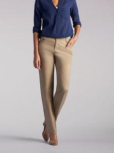 Comfortable Dress Pants, Khaki Pants Outfit, Womens Straight Leg Pants, Business Professional Outfits, Relaxed Fit Pants, Work Pants Women, Office Casual Outfit, Straight Leg Pant, Office Outfits Women