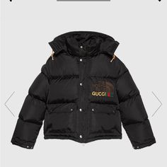 Gucci X The North Face Jacket - Black - Size Large - Nwt - Everything Over $500 Is Sent To Poshmark To Authenticate ! Gucci X The North Face, Luxury Gucci Hooded Outerwear, Luxury Hooded Gucci Outerwear, Designer Gucci Hooded Outerwear, Gucci Hooded Outerwear For Streetwear, Gucci Black Outerwear For Streetwear, Gucci Hooded Winter Outerwear, Gucci Winter Outerwear With Padded Collar, Gucci Hooded Outerwear For Fall