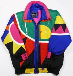 Vintage 80s Gallery Down color block aztec hip-hop ski jacket. $120.00, via Etsy. luxury.downjacketshoponline.com $199 moncler fashion winter down jackets. Must Have!!!! 80s Trends, Retro Windbreaker, Vintage Ski Jacket, Fashion 80s, 80s And 90s Fashion, 1980s Fashion, Ski Jacket