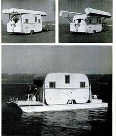 an advertisement for a mobile home on the water