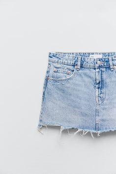 DENIM MINI SKIRT - Light blue | ZARA United States Mini Denim Skirts, Denim Micro Mini Skirt, Zara Skirt, Zara Mini, Micro Mini Skirt, Zara Skirts, Fit Check, Denim Mini, Denim Mini Skirt